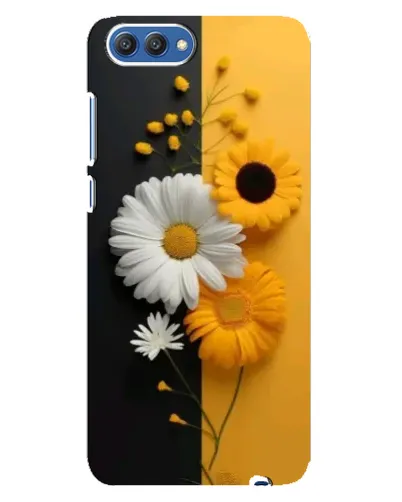 Чехол для Huawei Honor 10 (COL-AL00) с картинкой «Подсолнух и ромашка»