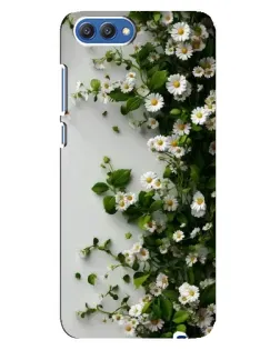 Чехол для Huawei Honor 10 (COL-AL00) с картинкой «Ветка мелких белых цветов»