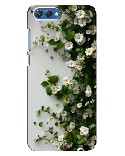 Чехол для Huawei Honor 10 (COL-AL00) с картинкой «Ветка мелких белых цветов»