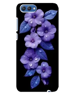 Чехол для Huawei Honor 10 (COL-AL00) с картинкой «Фиолетовые цветы с росою»