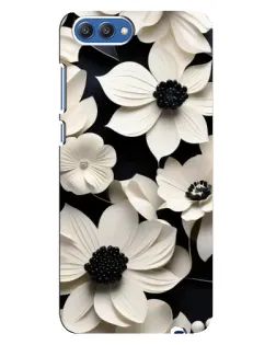 Чехол для Huawei Honor 10 (COL-AL00) с картинкой «Объемные белые цветы»