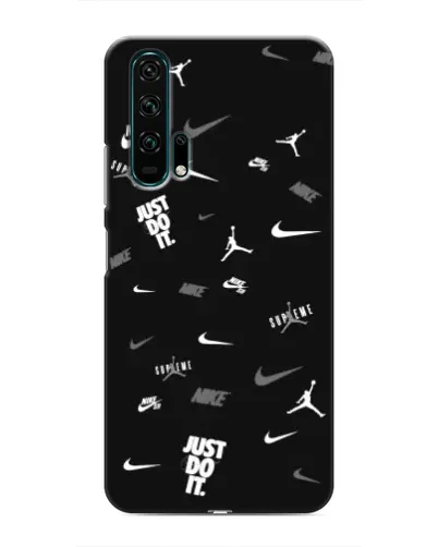 Чехол для Huawei Honor 20 Pro с картинкой «Nike Black Pattern»