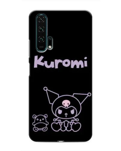Чехол для Huawei Honor 20 Pro с картинкой «Kuromi — черный минимализм»