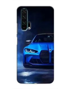 Чехол для Huawei Honor 20 Pro с картинкой «Голубая BMW M4»