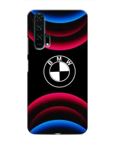 Чехол для Huawei Honor 20 Pro с картинкой «Логотип BMW и неоновые дуги»