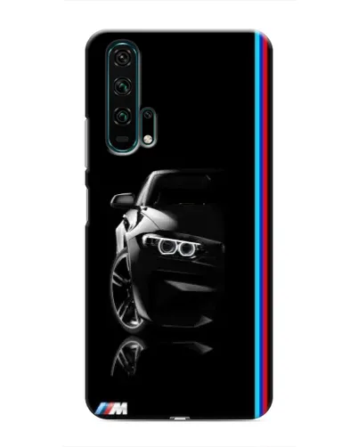 Чехол для Huawei Honor 20 Pro с картинкой «Силуэт BMW в темноте»