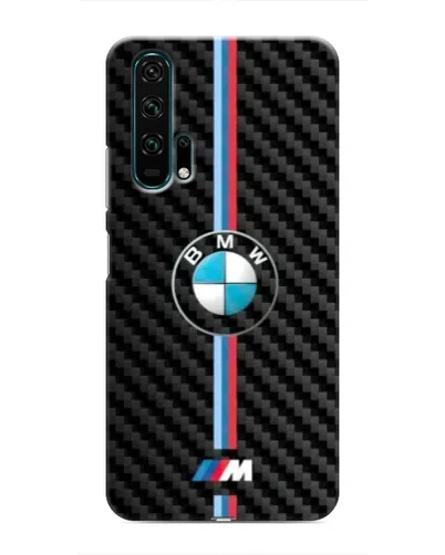 Чехол для Huawei Honor 20 Pro с картинкой «Эмблема BMW и карбон»