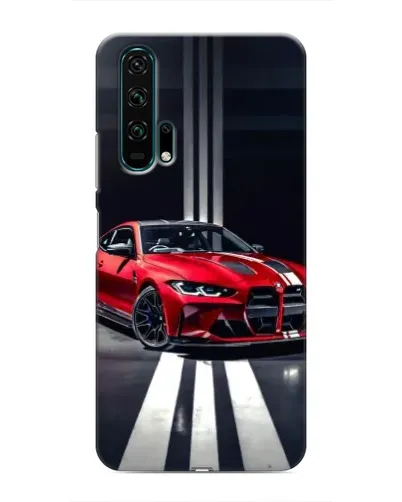 Чехол для Huawei Honor 20 Pro с картинкой «Красная BMW на дороге»