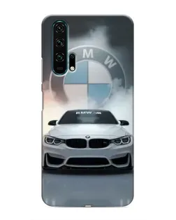 Чехол для Huawei Honor 20 Pro с картинкой «BMW в белом дыму»