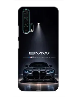 Чехол для Huawei Honor 20 Pro с картинкой «BMW сквозь ночной город»