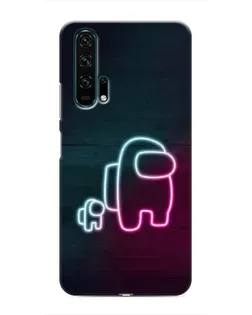 Чехол для Huawei Honor 20 Pro с картинкой «Among Us неон-арт»
