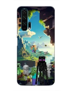Чехол для Huawei Honor 20 Pro с картинкой «Эндермен в лесу»