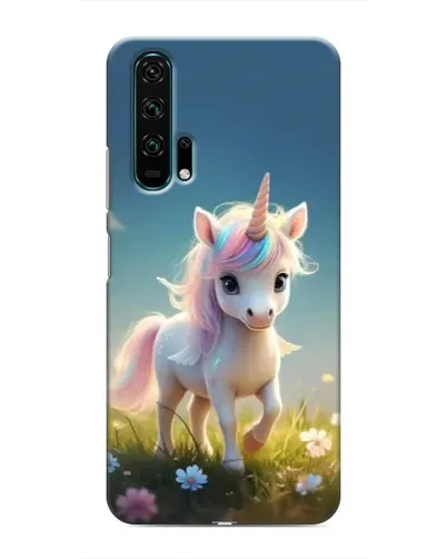Чехол для Huawei Honor 20 Pro с картинкой «Единорог на поляне»
