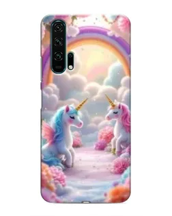Чехол для Huawei Honor 20 Pro с картинкой «Радуга и единороги» Чехол для Huawei Honor 20 Pro с картинкой «Радуга и единороги»