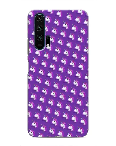 Чехол для Huawei Honor 20 Pro с картинкой «Единороги на фиолетовом»
