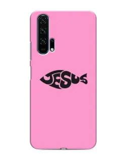 Чехол для Huawei Honor 20 Pro с картинкой «Розовый символ  Jesus»