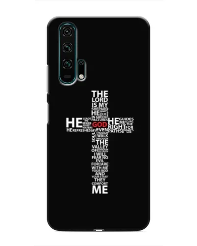 Чехол для Huawei Honor 20 Pro с картинкой «Текстовый крест» Чехол для Huawei Honor 20 Pro с картинкой «Текстовый крест»