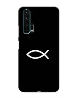 Чехол для Huawei Honor 20 Pro с картинкой «Символ рыбы Jesus»
