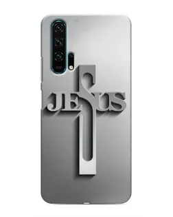 Чехол для Huawei Honor 20 Pro с картинкой «Металлический крест Jesus»