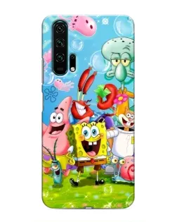 Чехол для Huawei Honor 20 Pro с картинкой «Губка Боб и друзья»