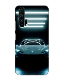 Чехол для Huawei Honor 20 Pro с картинкой «Tesla в неоне»