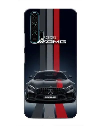 Чехол для Huawei Honor 20 Pro с картинкой «Mercedes — белый карбон»