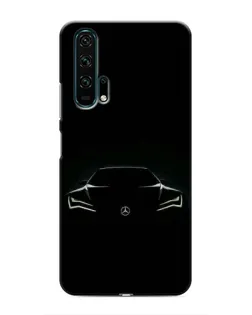 Чехол для Huawei Honor 20 Pro с картинкой «Mercedes — силуэт авто» Чехол для Huawei Honor 20 Pro с картинкой «Mercedes — силуэт авто»