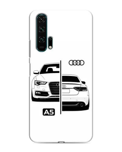 Чехол для Huawei Honor 20 Pro с картинкой «Audi — контрастный дизайн»