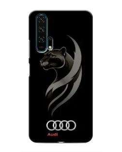 Чехол для Huawei Honor 20 Pro с картинкой «Графика — пантера и Audi»