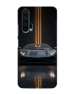 Чехол для Huawei Honor 20 Pro с картинкой «Lamborghini золотые линии»