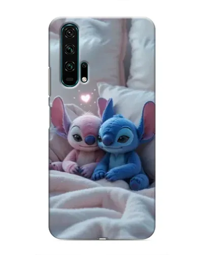 Чехол для Huawei Honor 20 Pro с картинкой «Плюшевые Стич Ангел»