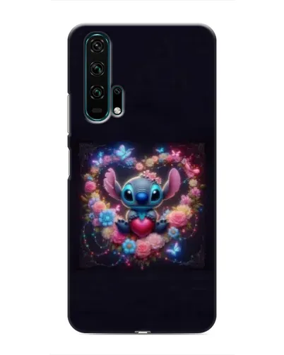 Чехол для Huawei Honor 20 Pro с картинкой «Stitch в цветах»