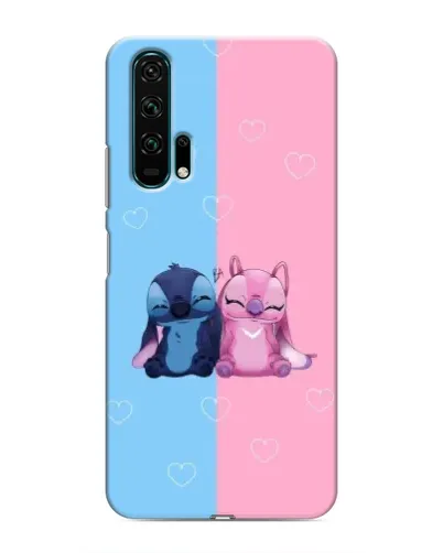 Чехол для Huawei Honor 20 Pro с картинкой «Stitch и Angel Love»