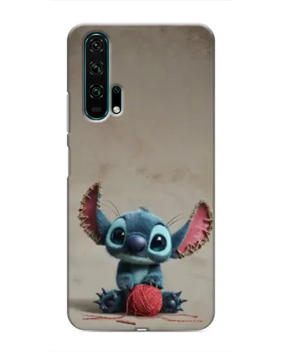 Чехол для Huawei Honor 20 Pro с картинкой «Стич на коричневом фоне»