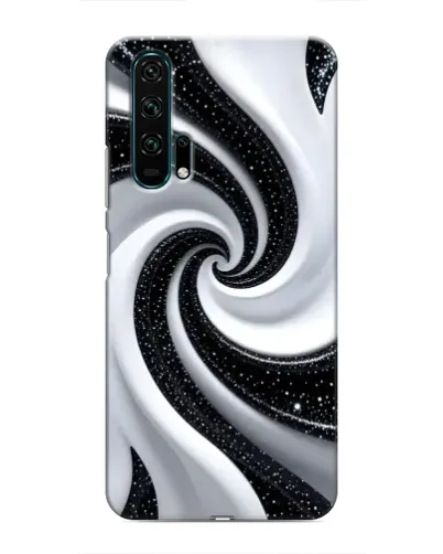 Чехол для Huawei Honor 20 Pro с картинкой «Черно-белая спираль»