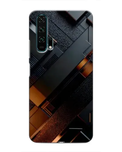 Чехол для Huawei Honor 20 Pro с картинкой «Черные геометрические блоки»