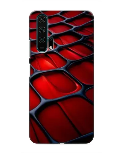 Чехол для Huawei Honor 20 Pro с картинкой «Красная глянцевая сетка»