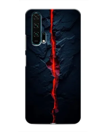 Чехол для Huawei Honor 20 Pro с картинкой «Kрасная лавовая трещина»
