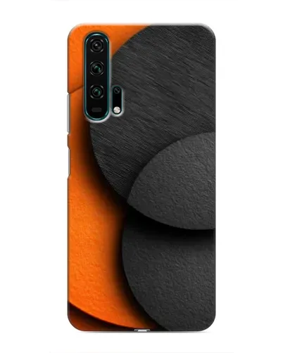 Чехол для Huawei Honor 20 Pro с картинкой «Геометрия оранжевых кругов»