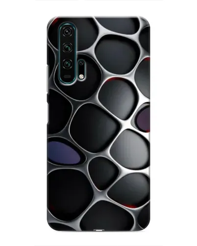 Чехол для Huawei Honor 20 Pro с картинкой «Объемная темная решетка»