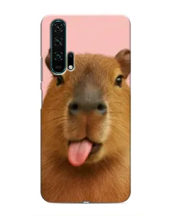 Чехол для Huawei Honor 20 Pro с картинкой «Капибара с языком»