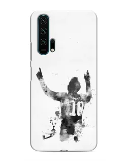Чохол для Huawei Honor 20 Pro з картинкою «Чорно-білий силует Мессі» Чохол для Huawei Honor 20 Pro з картинкою «Чорно-білий силует Мессі»