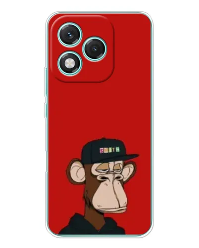 Чехол для Huawei Honor 400 Lite с картинкой «Bored Ape — красный фон» Чехол для Huawei Honor 400 Lite с картинкой «Bored Ape — красный фон»