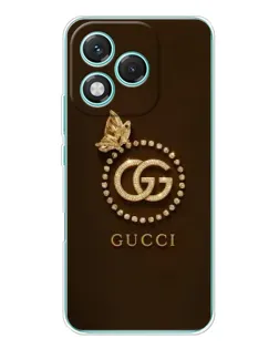 Чехол для Huawei Honor 400 Lite с картинкой «Gucci — золотая бабочка»