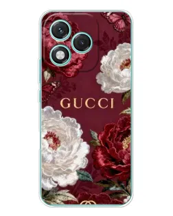 Чехол для Huawei Honor 400 Lite с картинкой «Gucci — бордовые розы»
