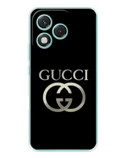 Чехол для Huawei Honor 400 Lite с картинкой «Gucci — золото на черном»
