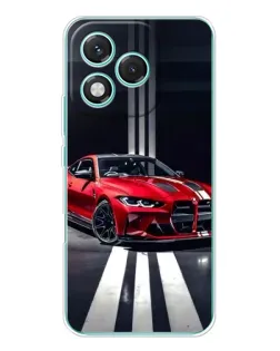 Чехол для Huawei Honor 400 Lite с картинкой «Красная BMW на дороге»