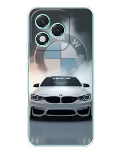 Чехол для Huawei Honor 400 Lite с картинкой «BMW в белом дыму»