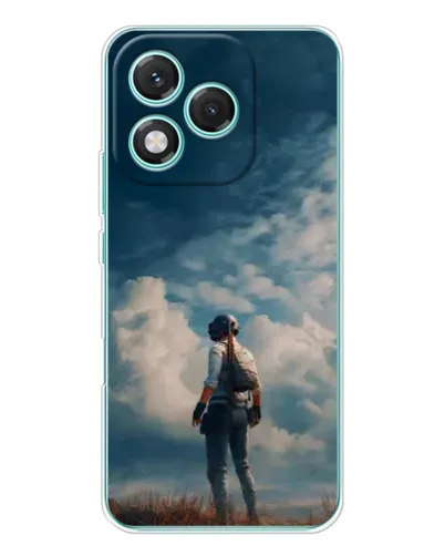 Чехол для Huawei Honor 400 Lite с картинкой «Герой PUBG на скале»