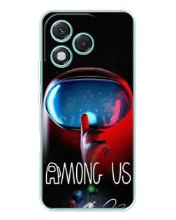 Чехол для Huawei Honor 400 Lite с картинкой «Красный импостер — макро»